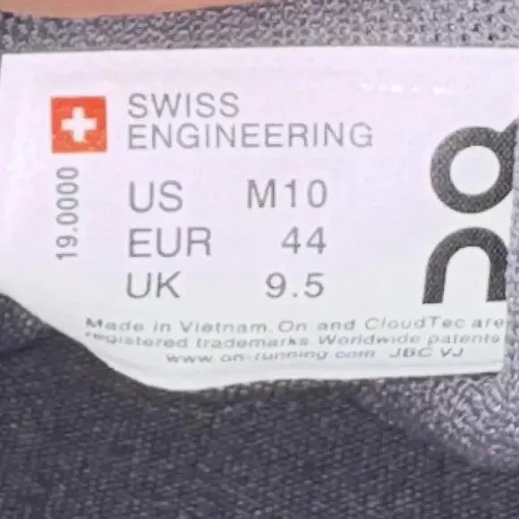 On Cloud 5 Mens Size 10 Black Running Walking Athletic Sneakers Lightweight - Picture 7 of 8